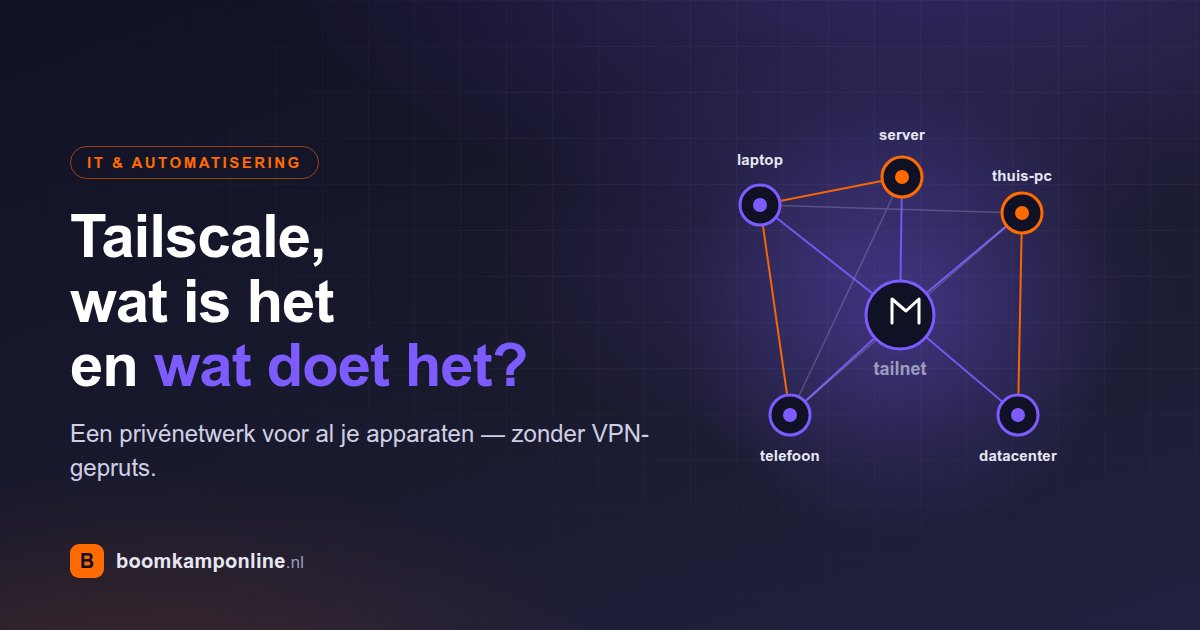 Tailscale, wat is het en wat doet het